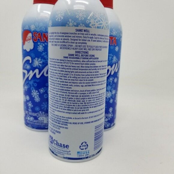 Santa Fake Snow Spray Flocking Tree & Window - Christmas 9oz Snow Decor - Picture 8 of 10